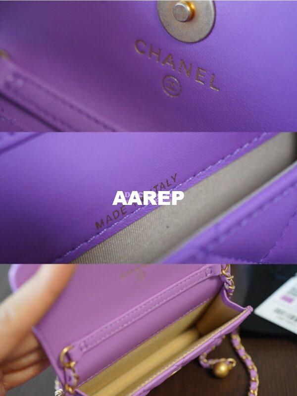 Replica Chanel Waist Bag With CC Details On Strap AP1465 Purple 10