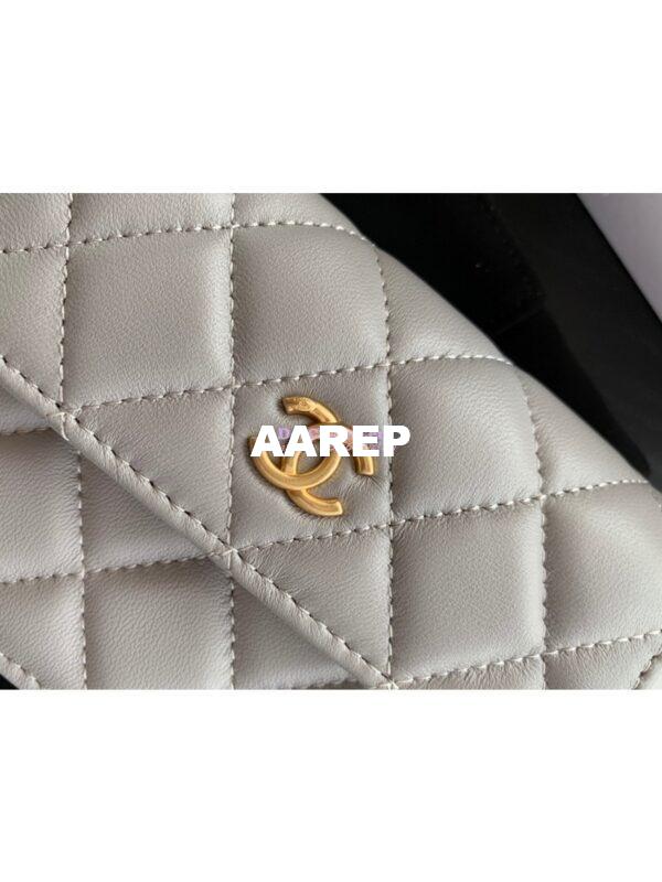 Replica Chanel Waist Bag With CC Details On Strap AP1465 Grey 5