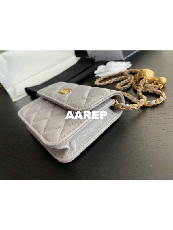 Replica Chanel Waist Bag With CC Details On Strap AP1465 Grey 6