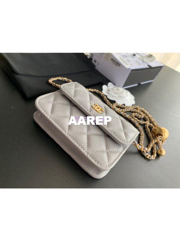 Replica Chanel Waist Bag With CC Details On Strap AP1465 Grey 7