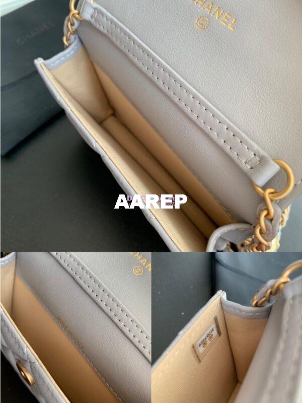 Replica Chanel Waist Bag With CC Details On Strap AP1465 Grey 10