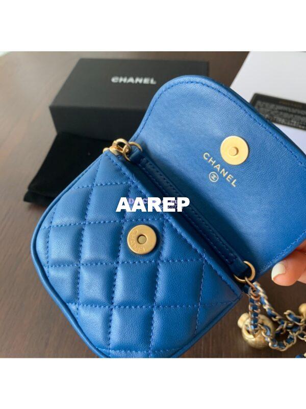 Replica Chanel Waist Bag With CC Details On Strap AP1461 Blue 5