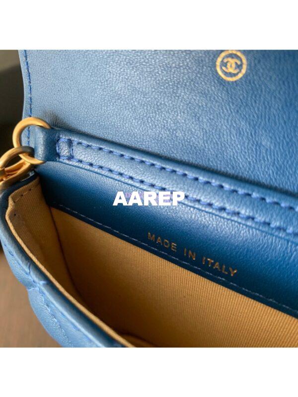 Replica Chanel Waist Bag With CC Details On Strap AP1461 Blue 8