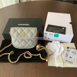 Replica Chanel Waist Bag With CC Details On Strap AP1461 Grey