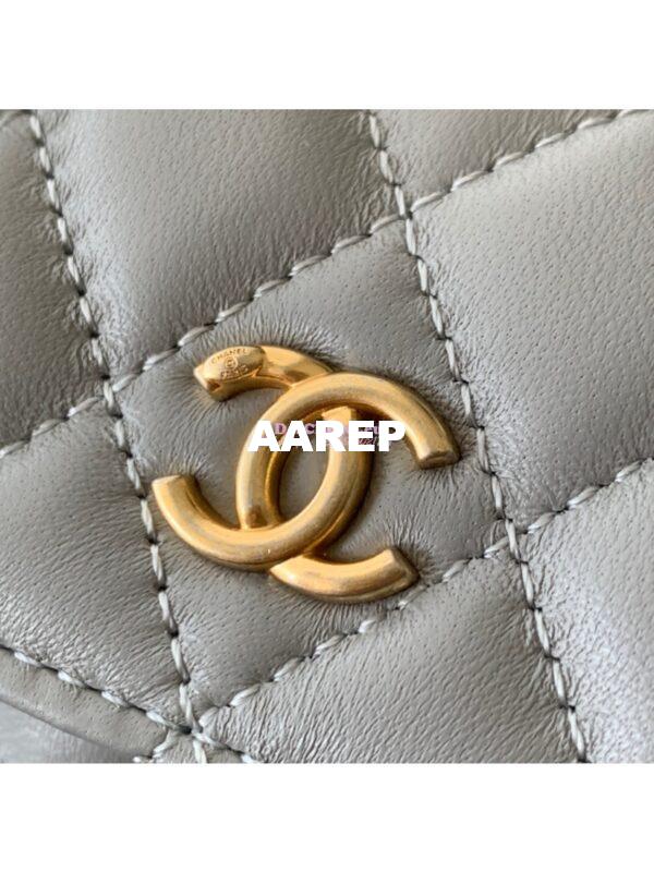 Replica Chanel Waist Bag With CC Details On Strap AP1461 Grey 6