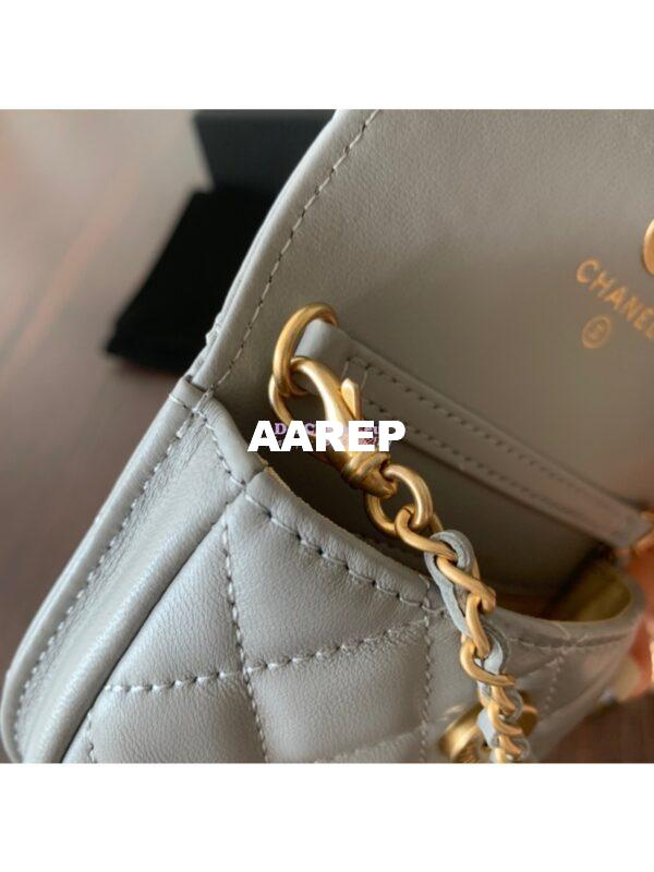 Replica Chanel Waist Bag With CC Details On Strap AP1461 Grey 10