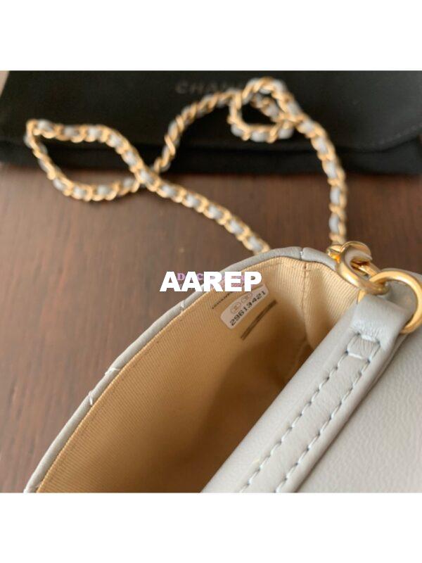 Replica Chanel Waist Bag With CC Details On Strap AP1461 Grey 11