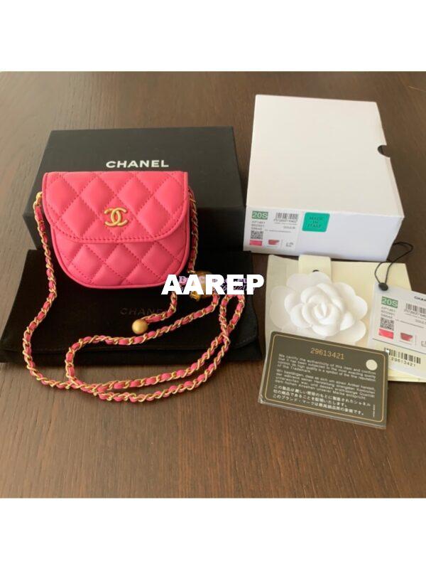 Replica Chanel Waist Bag With CC Details On Strap AP1461 Pink