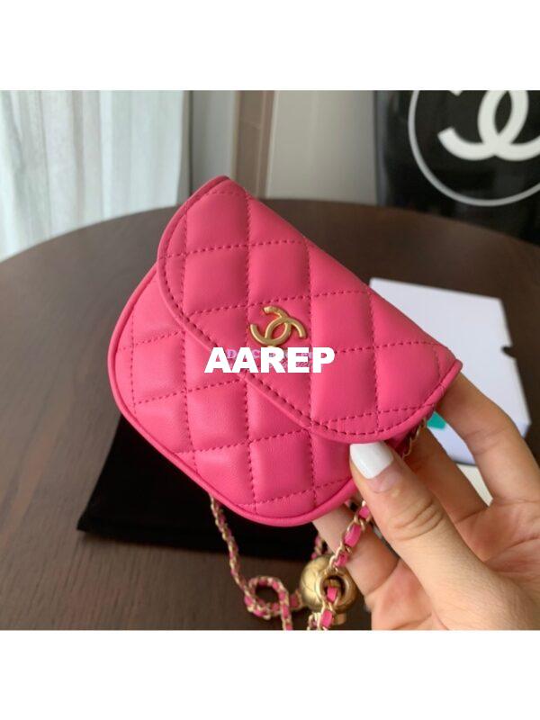 Replica Chanel Waist Bag With CC Details On Strap AP1461 Pink 3