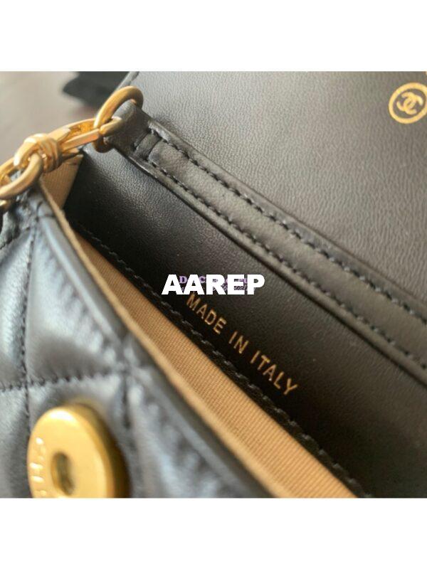 Replica Chanel Waist Bag With CC Details On Strap AP1461 Black 8