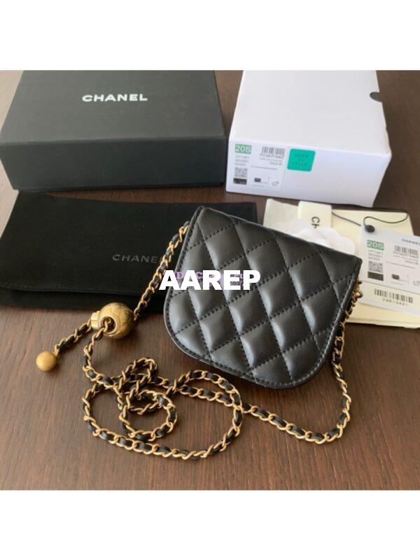 Replica Chanel Waist Bag With CC Details On Strap AP1461 Black 9