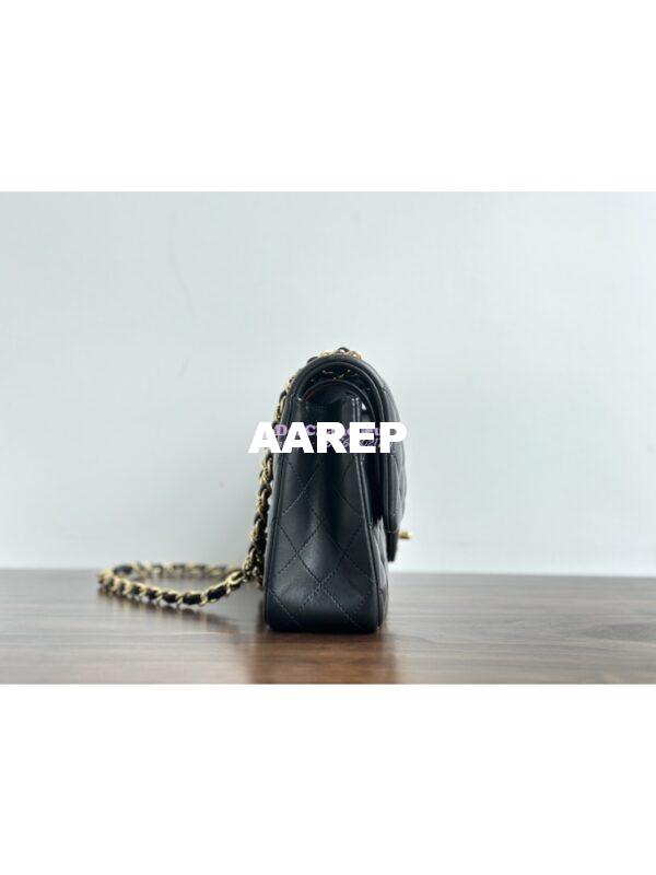 Replica Chanel CF 1112 Classic Flap Lambskin in Black Bag 13