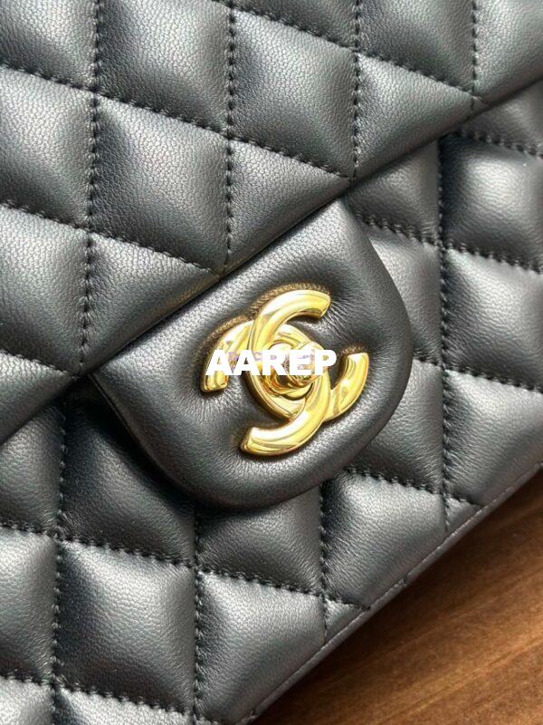 Replica Chanel CF 1112 Classic Flap Lambskin in Black Bag 14