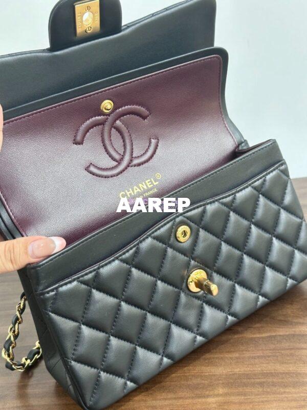Replica Chanel CF 1112 Classic Flap Lambskin in Black Bag 16