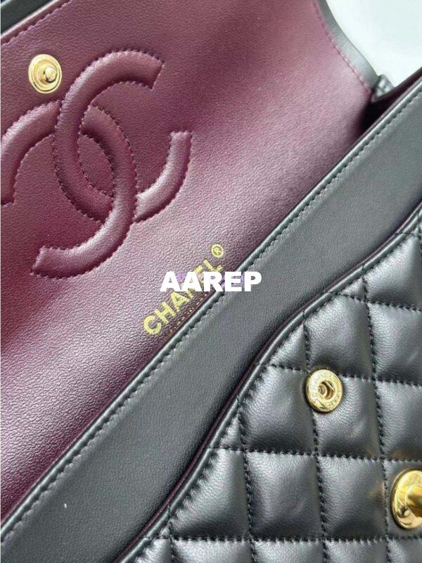 Replica Chanel CF 1112 Classic Flap Lambskin in Black Bag 19