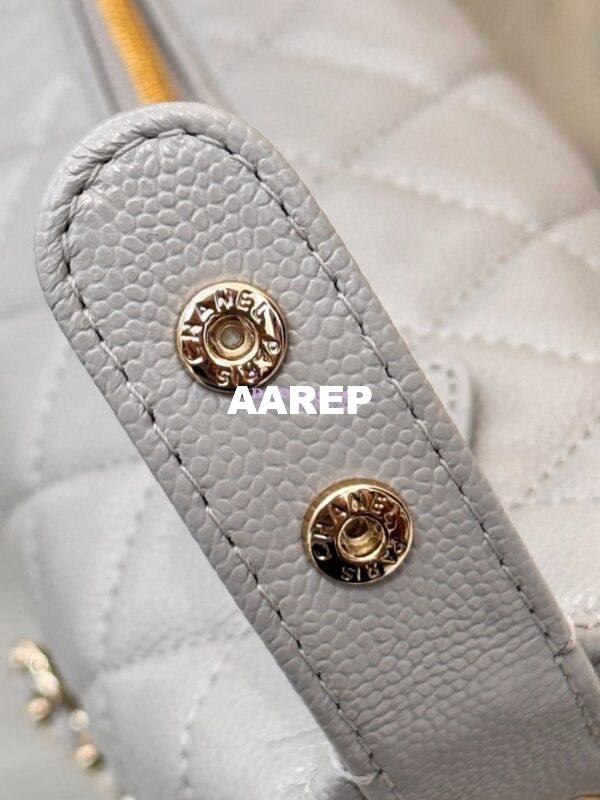 Replica Chanel 25C Pochette Avec Chain in Shiny Grained Calfskin AP4386 Grey (Limited Edition) 8
