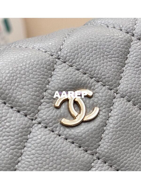 Replica Chanel 25C Pochette Avec Chain in Shiny Grained Calfskin AP4386 Grey (Limited Edition) 10