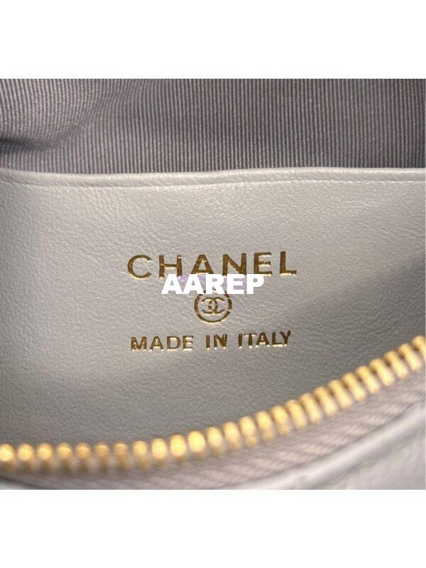 Replica Chanel 25C Pochette Avec Chain in Shiny Grained Calfskin AP4386 Grey (Limited Edition) 12
