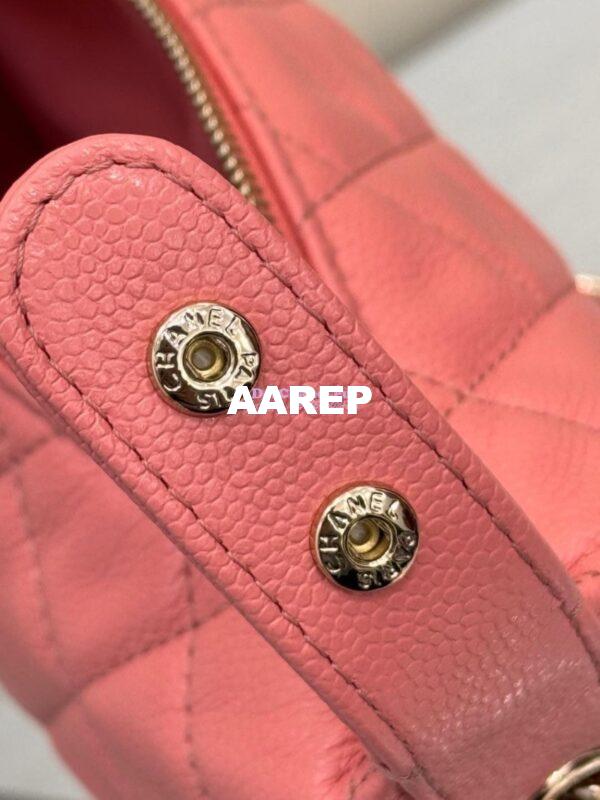 Replica Chanel 25C Pochette Avec Chain in Shiny Grained Calfskin AP4386 Coral (Limited Edition) 13