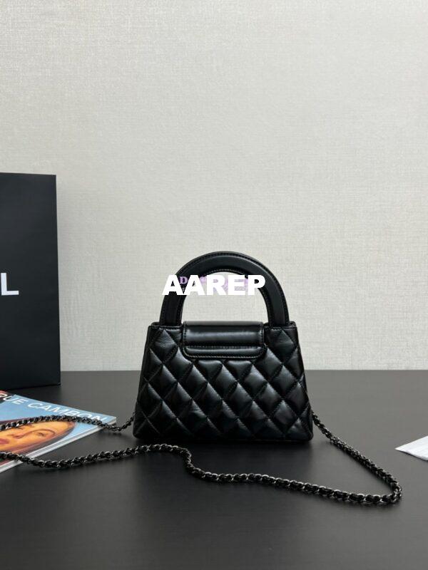 Replica Chanel Mini Shopping Bag Shiny Aged Calfskin AS4416 All Black 9