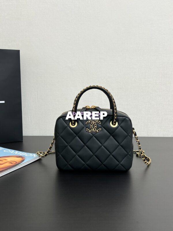 Replica Chanel 25C Small Bowling Bag in Lambskin AS5300 3