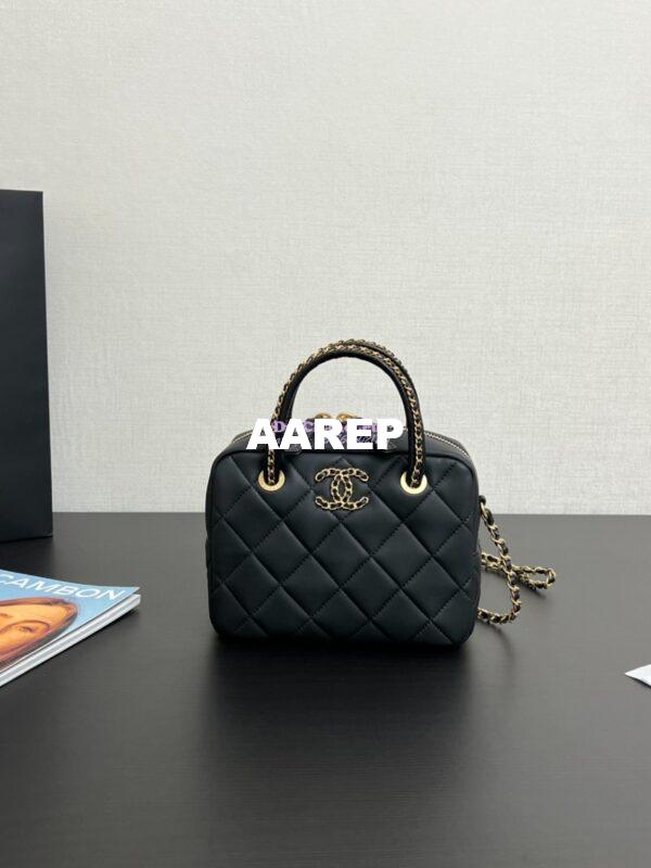 Replica Chanel 25C Small Bowling Bag in Lambskin AS5300 5