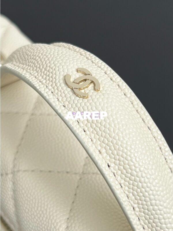 Replica Chanel 25C Long Vanity With Chain Grained Calfskin AP4407 White 5