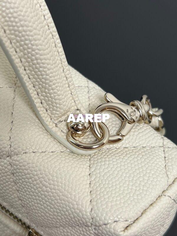Replica Chanel 25C Long Vanity With Chain Grained Calfskin AP4407 White 11