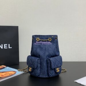 Replica Chanel 24/25SS Denim Backpack AS5310 Blue