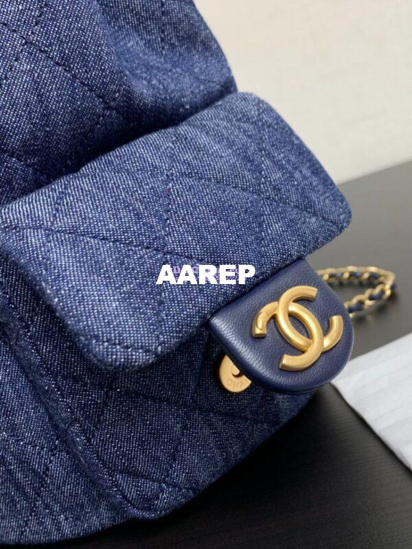 Replica Chanel 24/25SS Denim Backpack AS5310 Blue 5