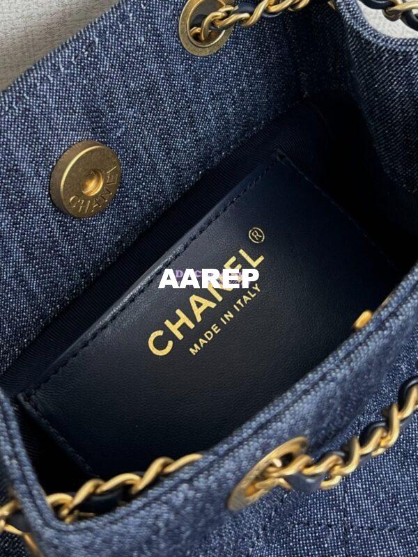Replica Chanel 24/25SS Denim Backpack AS5310 Blue 7