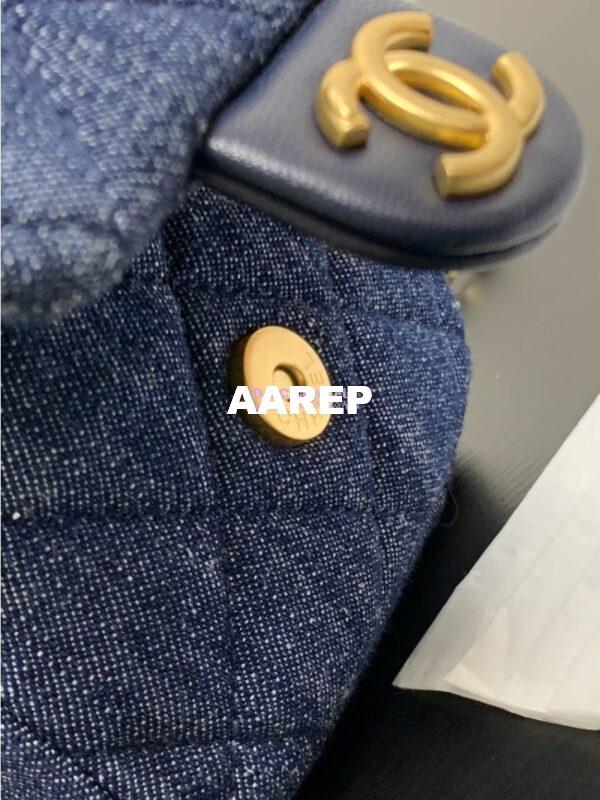 Replica Chanel 24/25SS Denim Backpack AS5310 Blue 9