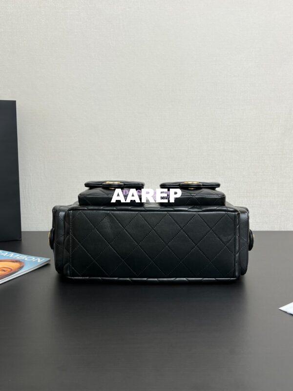 Replica Chanel 25C Maxi Hobo Bag Shiny Lambskin AS5302 Black 11