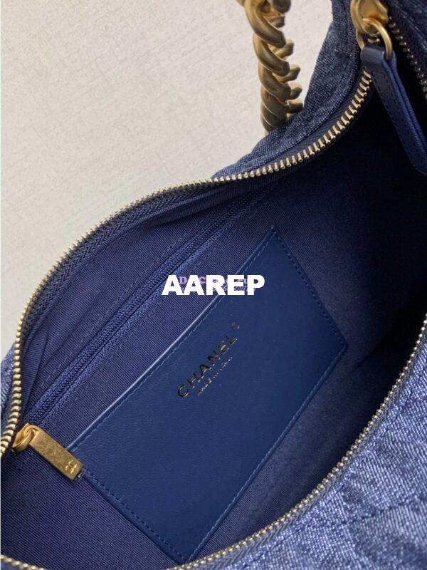 Replica Chanel 25C Maxi Hobo Bag Washed Denim AS5302 Denim Blue 8