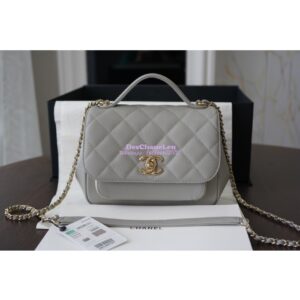 Replica Chanel Business Affinity Small Flap Bag with Top Handle A93749 Grey