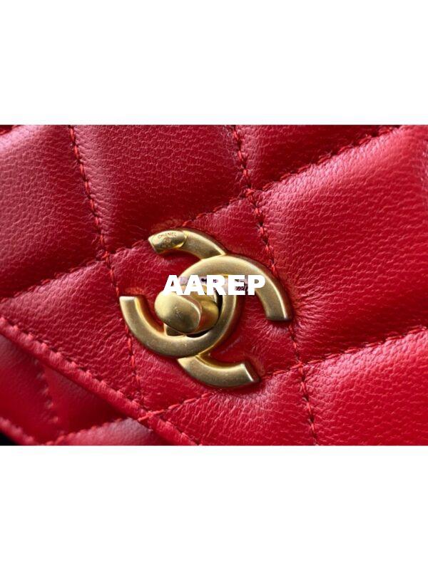 Replica Chanel WOC With CC Details On Strap AP1450 in Lambskin Red 3