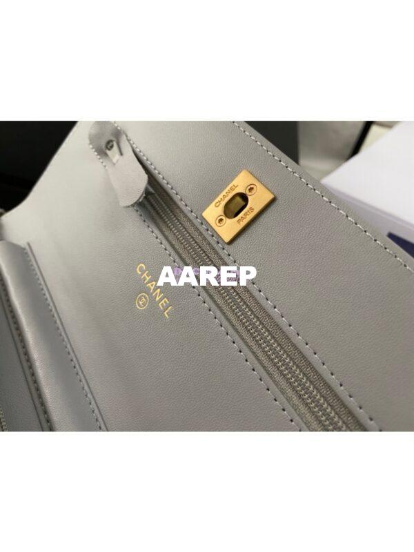 Replica Chanel WOC With CC Details On Strap AP1450 in Lambskin Grey 6