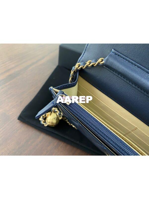Replica Chanel WOC With CC Details On Strap AP1450 in Lambskin Blue 8
