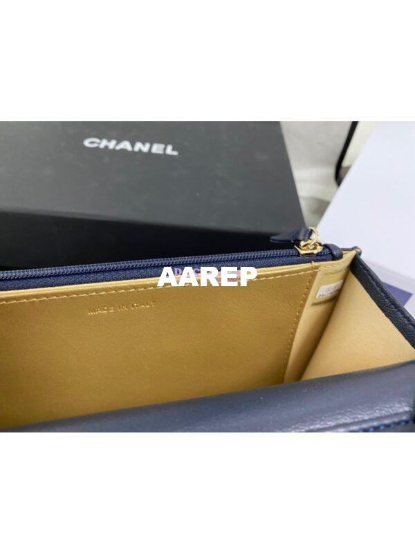 Replica Chanel WOC With CC Details On Strap AP1450 in Lambskin Blue 9