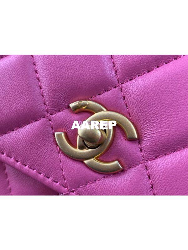 Replica Chanel WOC With CC Details On Strap AP1450 in Lambskin Pink 4