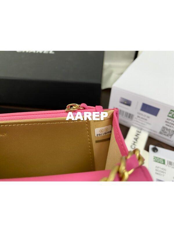 Replica Chanel WOC With CC Details On Strap AP1450 in Lambskin Pink 7