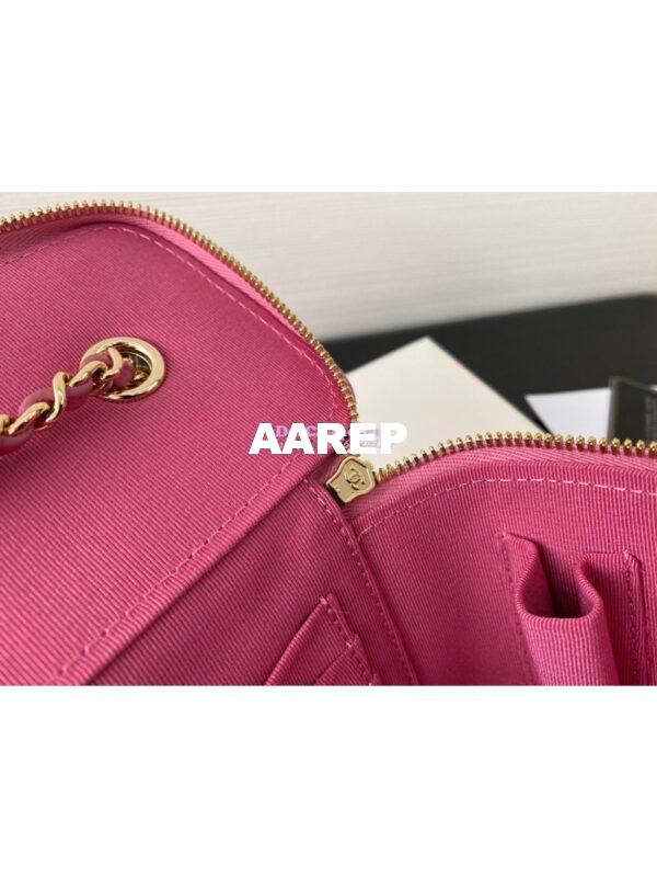 Replica Chanel Small Vanity With Classic Chain in Grained Calfskin AP1341 Pink 11