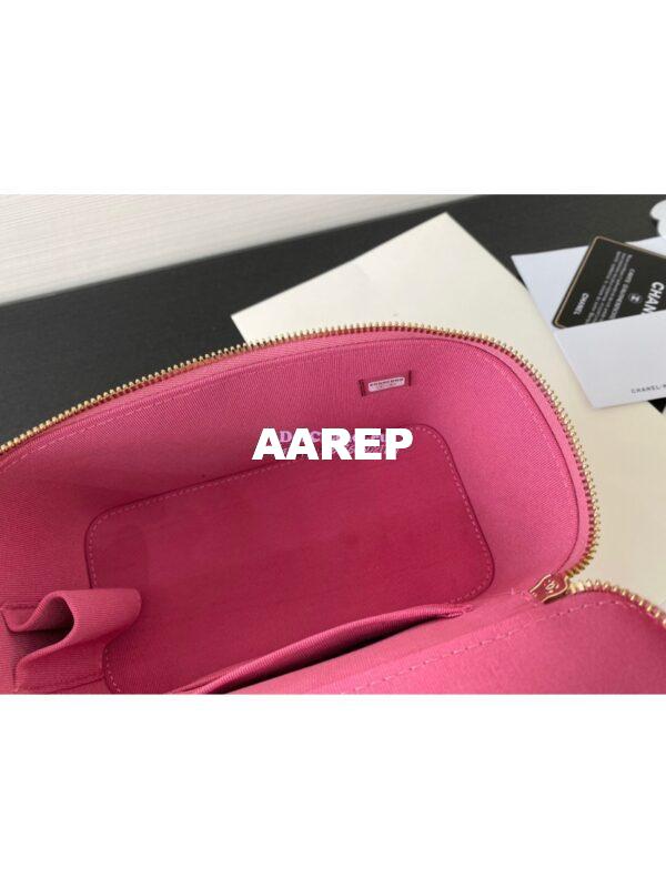 Replica Chanel Small Vanity With Classic Chain in Grained Calfskin AP1341 Pink 13