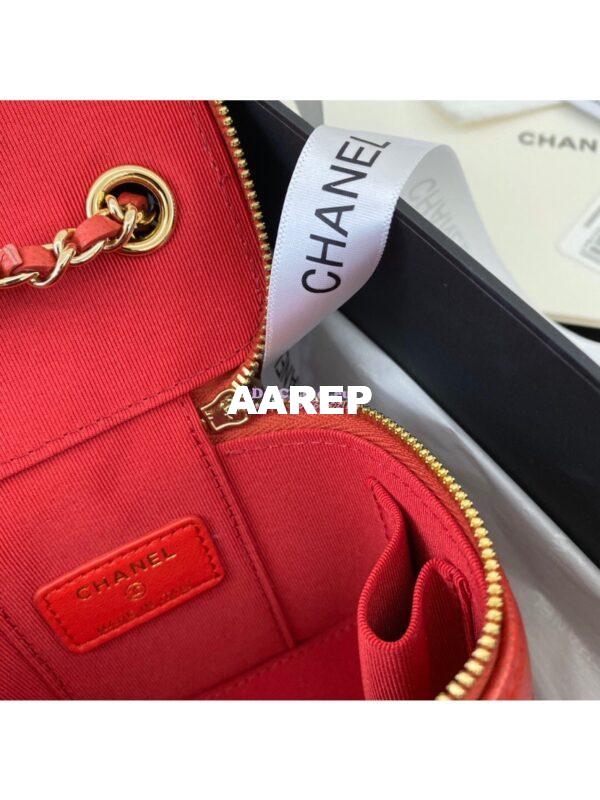 Replica Chanel Mini Vanity With Classic Chain in Grained Calfskin AP1340 Red 9