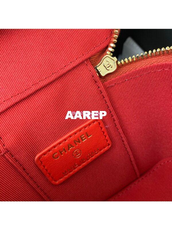 Replica Chanel Mini Vanity With Classic Chain in Grained Calfskin AP1340 Red 10