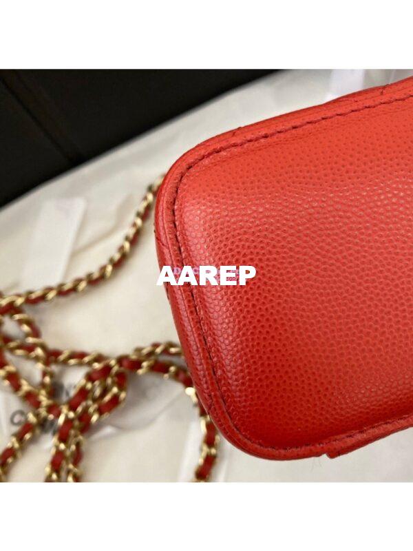 Replica Chanel Mini Vanity With Classic Chain in Grained Calfskin AP1340 Red 11
