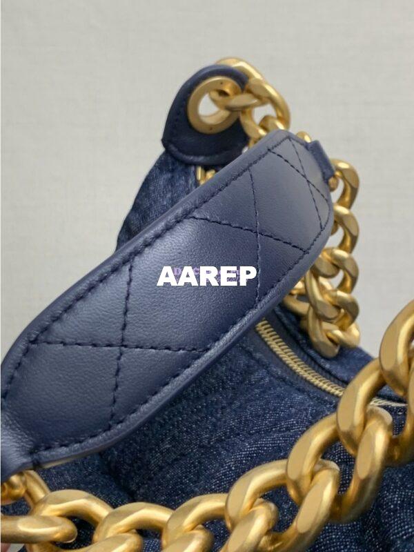 Replica Chanel 25C Large Hobo Bag Washed Denim AS5339 Denim Blue 4