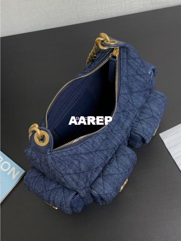 Replica Chanel 25C Large Hobo Bag Washed Denim AS5339 Denim Blue 7
