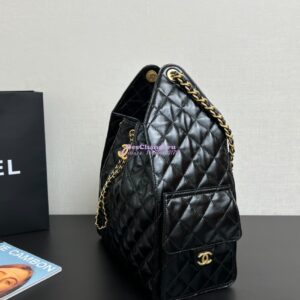 Replica Chanel 25C Large Bucket Bag in Lambskin AS5311 Black 2