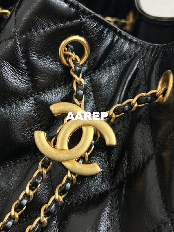 Replica Chanel 25C Large Bucket Bag in Lambskin AS5311 Black 5
